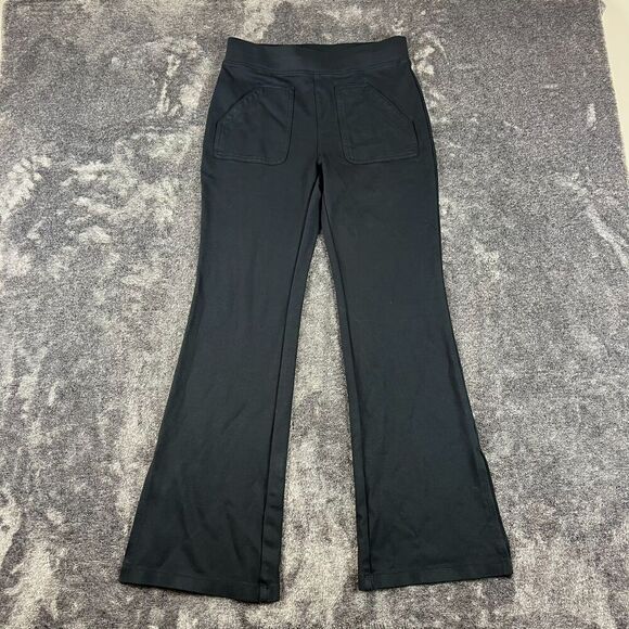 Maeve Pants - Maeve Anthropologie Ponte Knit Flare Split Ankle Pants Pull On Black Women's S